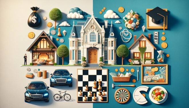 two lives of a rich dad poor dad visualized