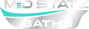 Logo for Mid State Baths shows a clean, inviting look, helping people feel the brand is trustworthy for bathroom updates.