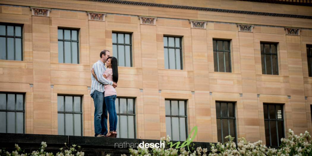 Art Museum Engagement Session by Philadelphia Wedding Photographer Nathan Desch Photography