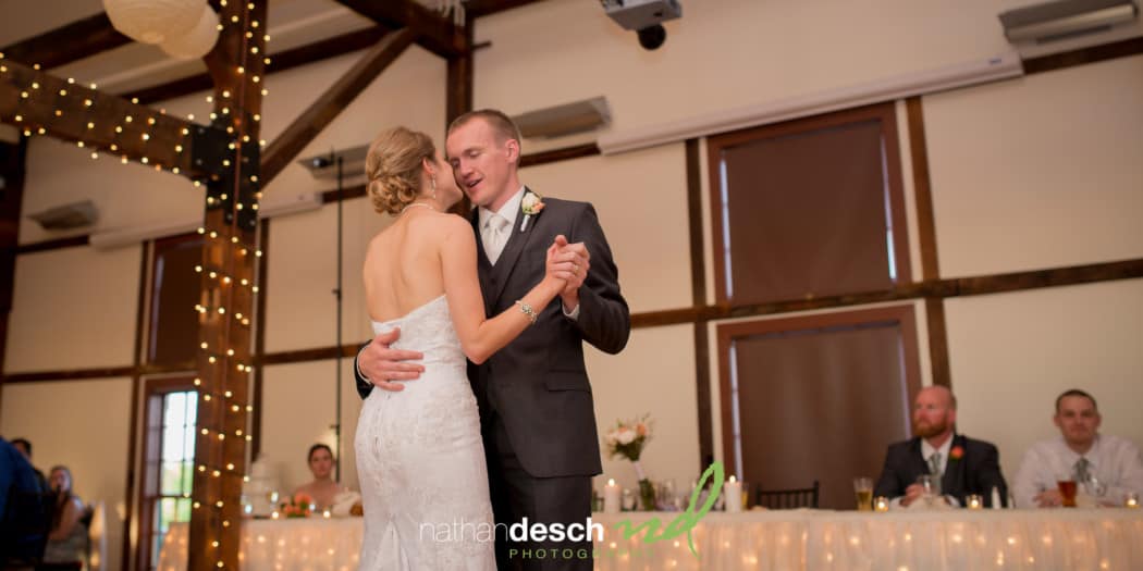 reception at barn at overlook