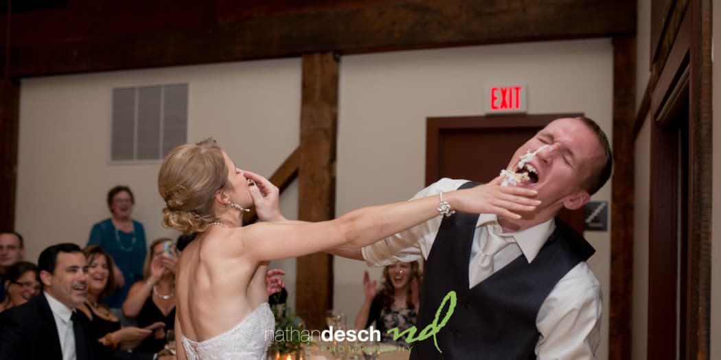 reception at barn at overlook