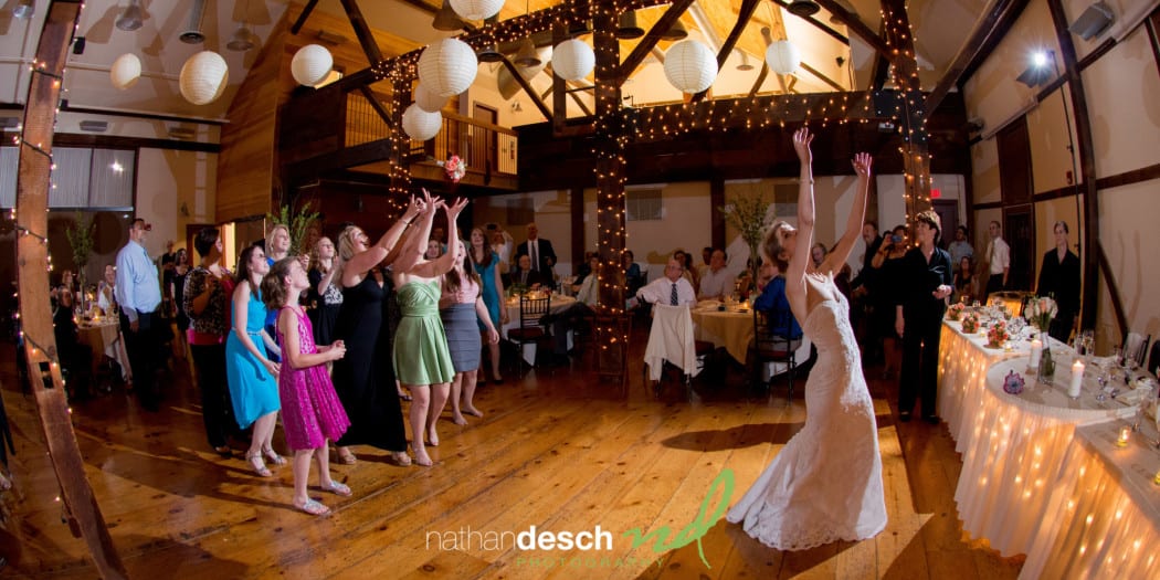 reception at barn at overlook