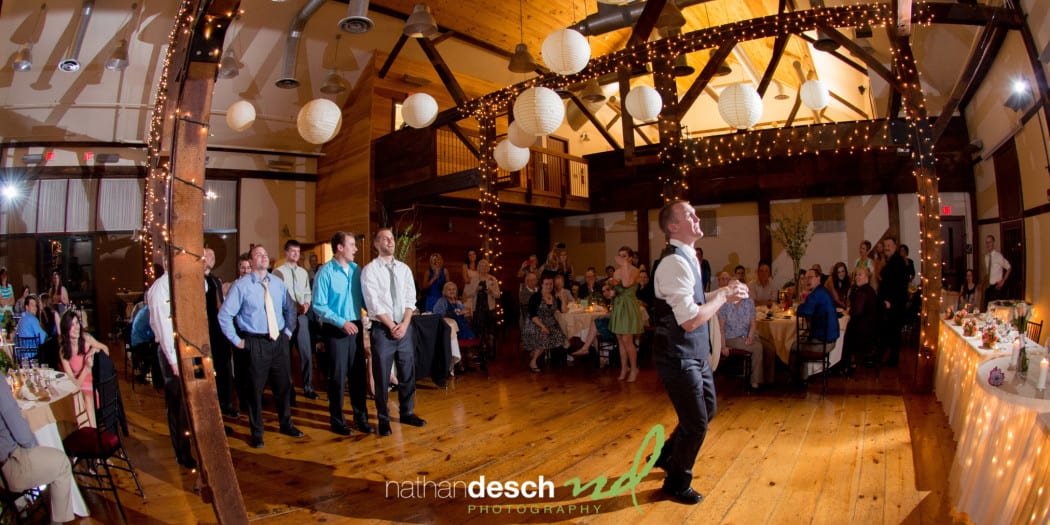 reception at barn at overlook