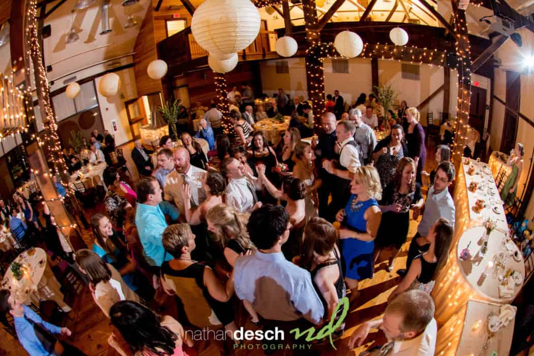 reception at barn at overlook