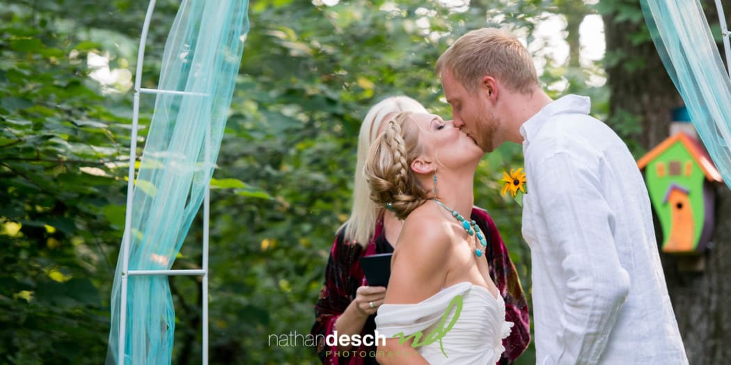 Backyard wedding in Reading pa