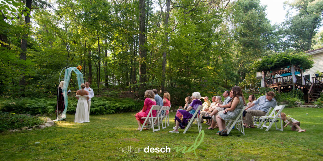 Backyard wedding in Reading pa