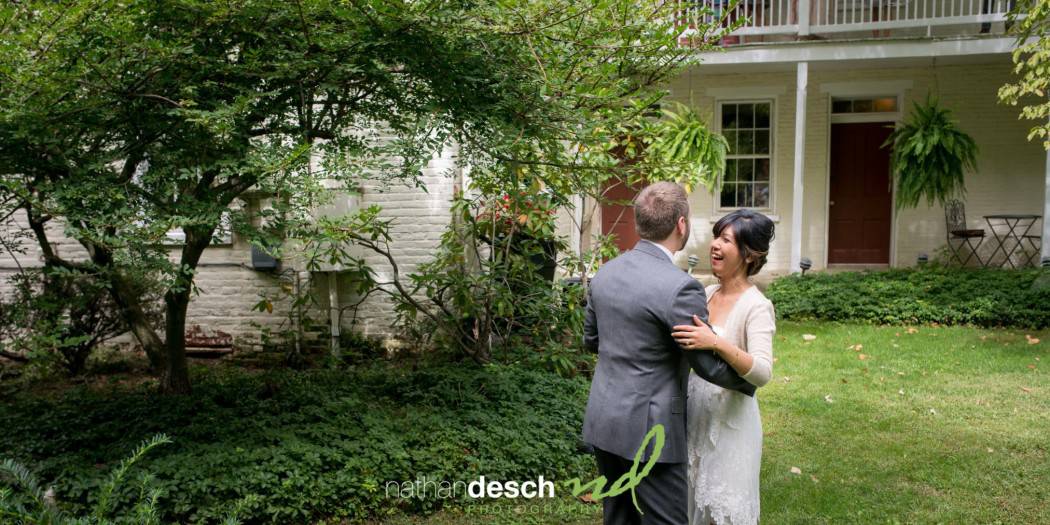 Outside wedding at Riverdale Manor