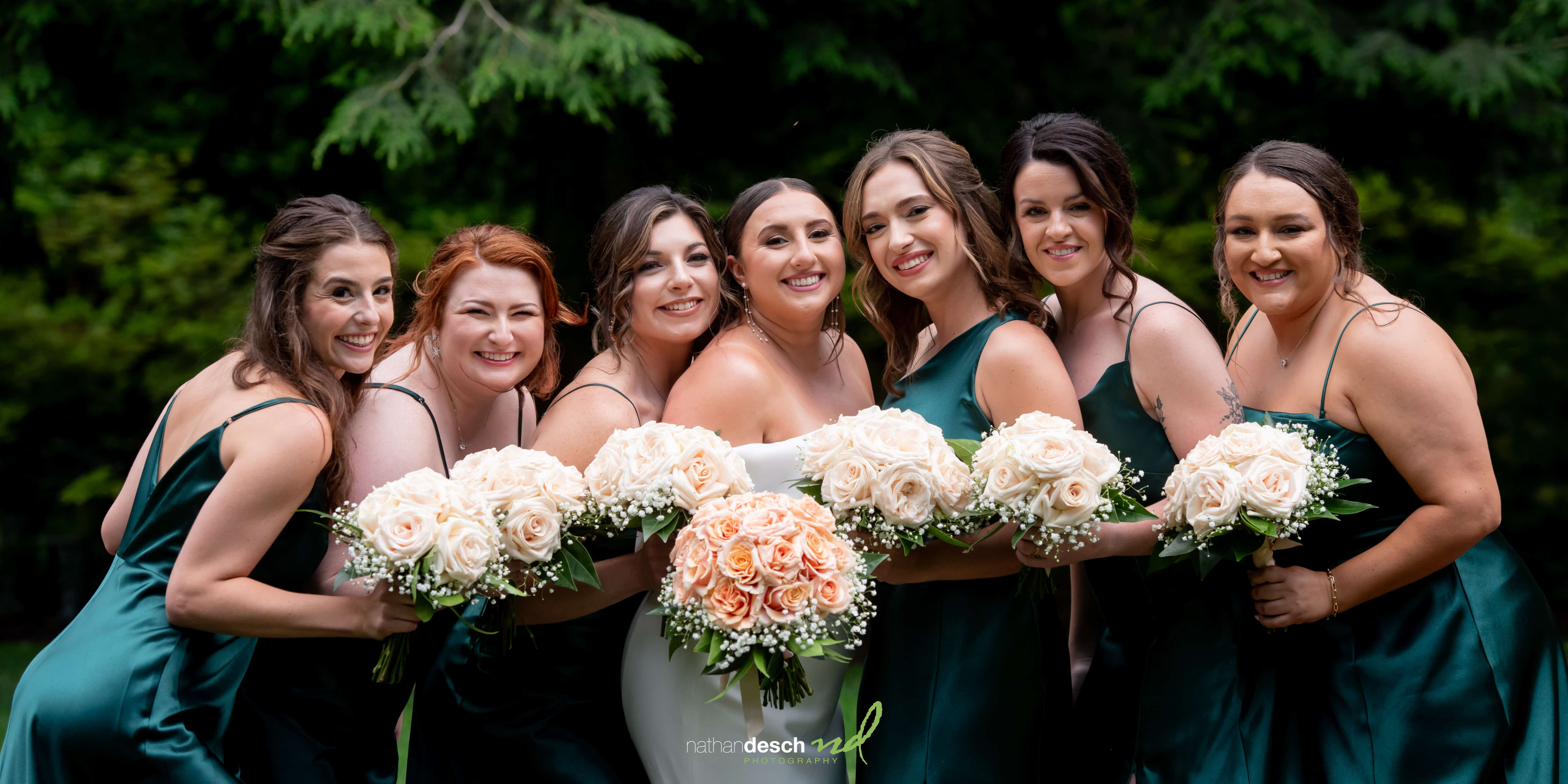 bride and bridesmaids