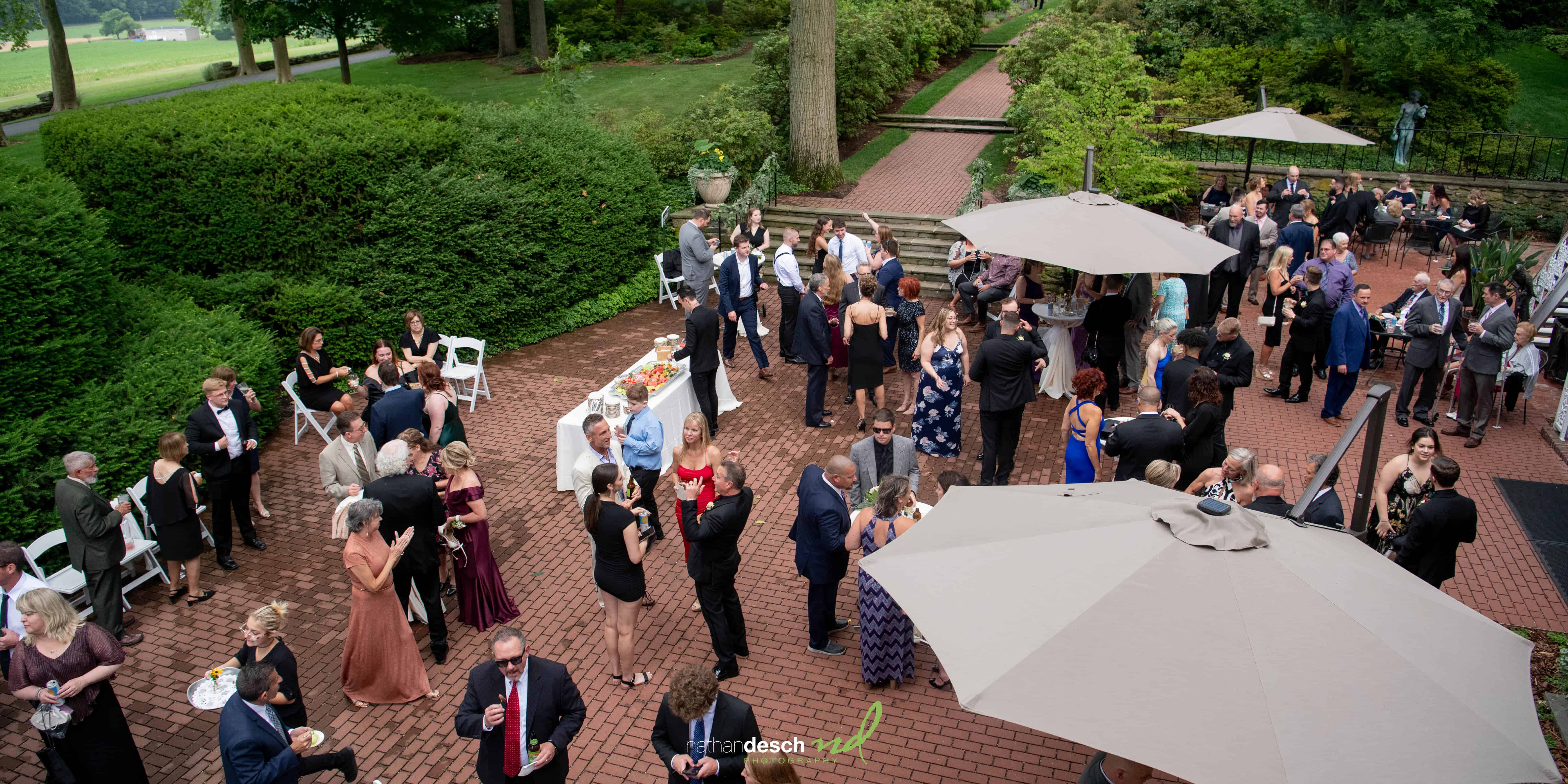 cocktail hour at wedding