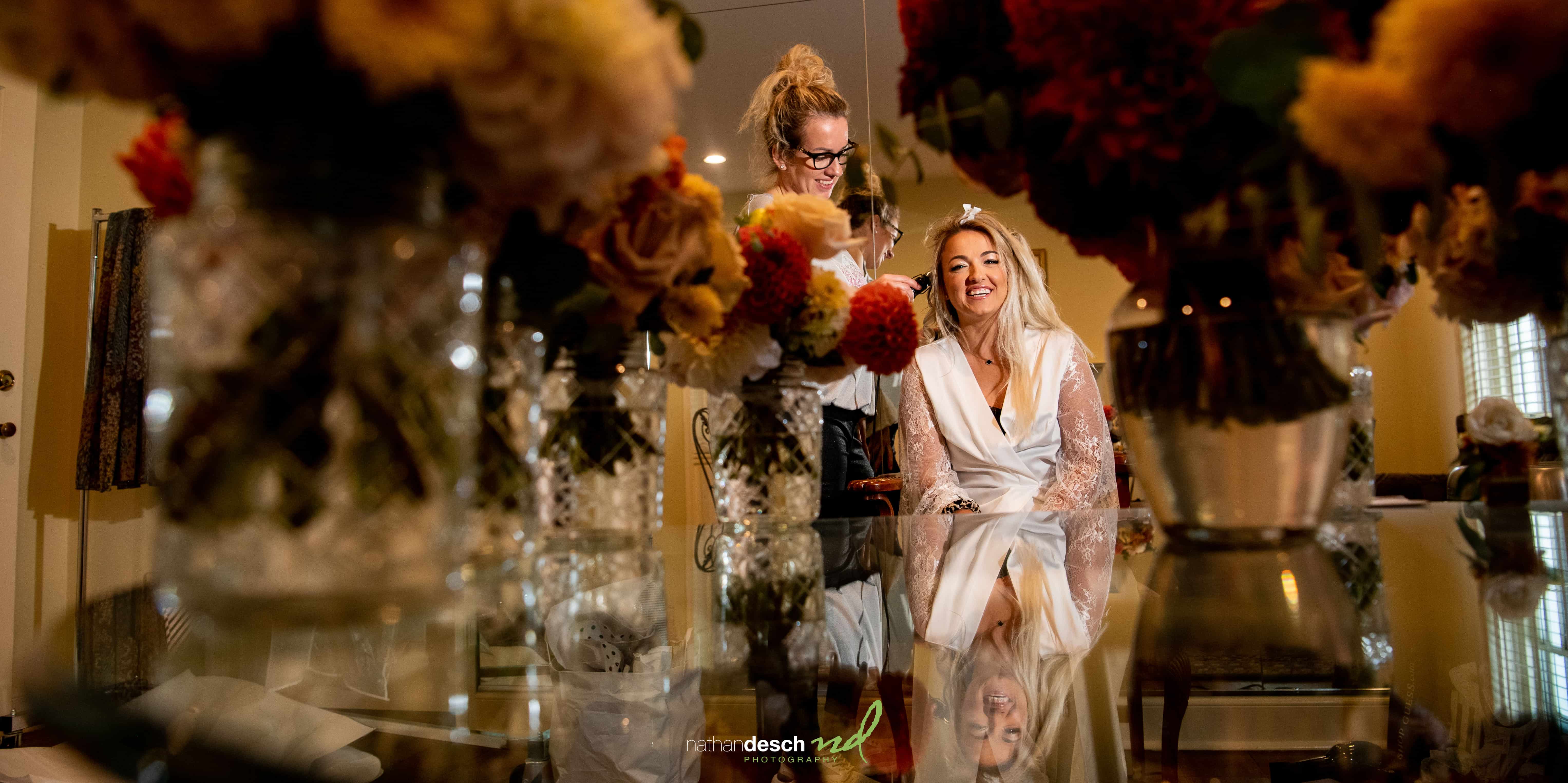 Bride prep at drumore estate