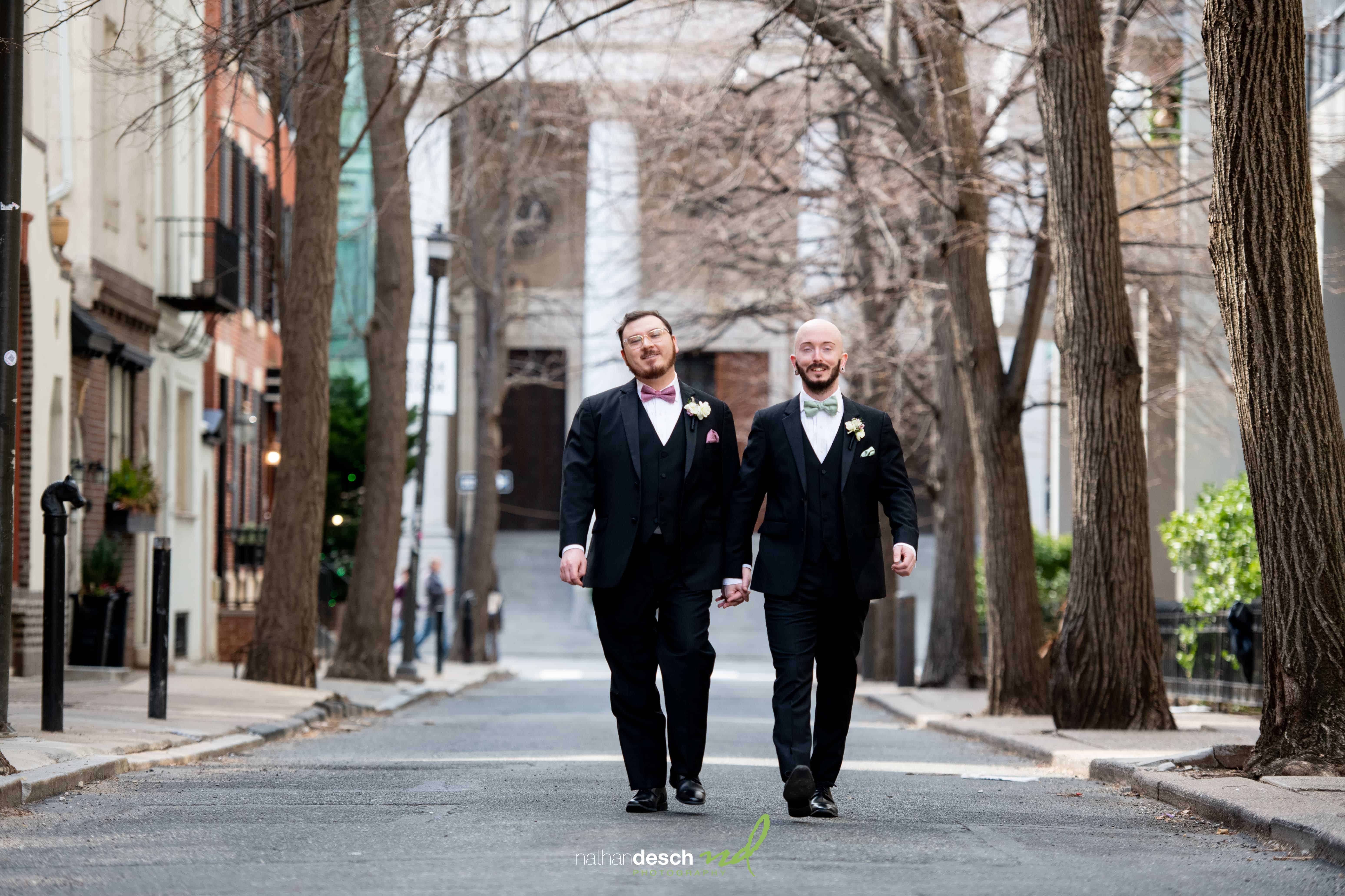 grooms walking
