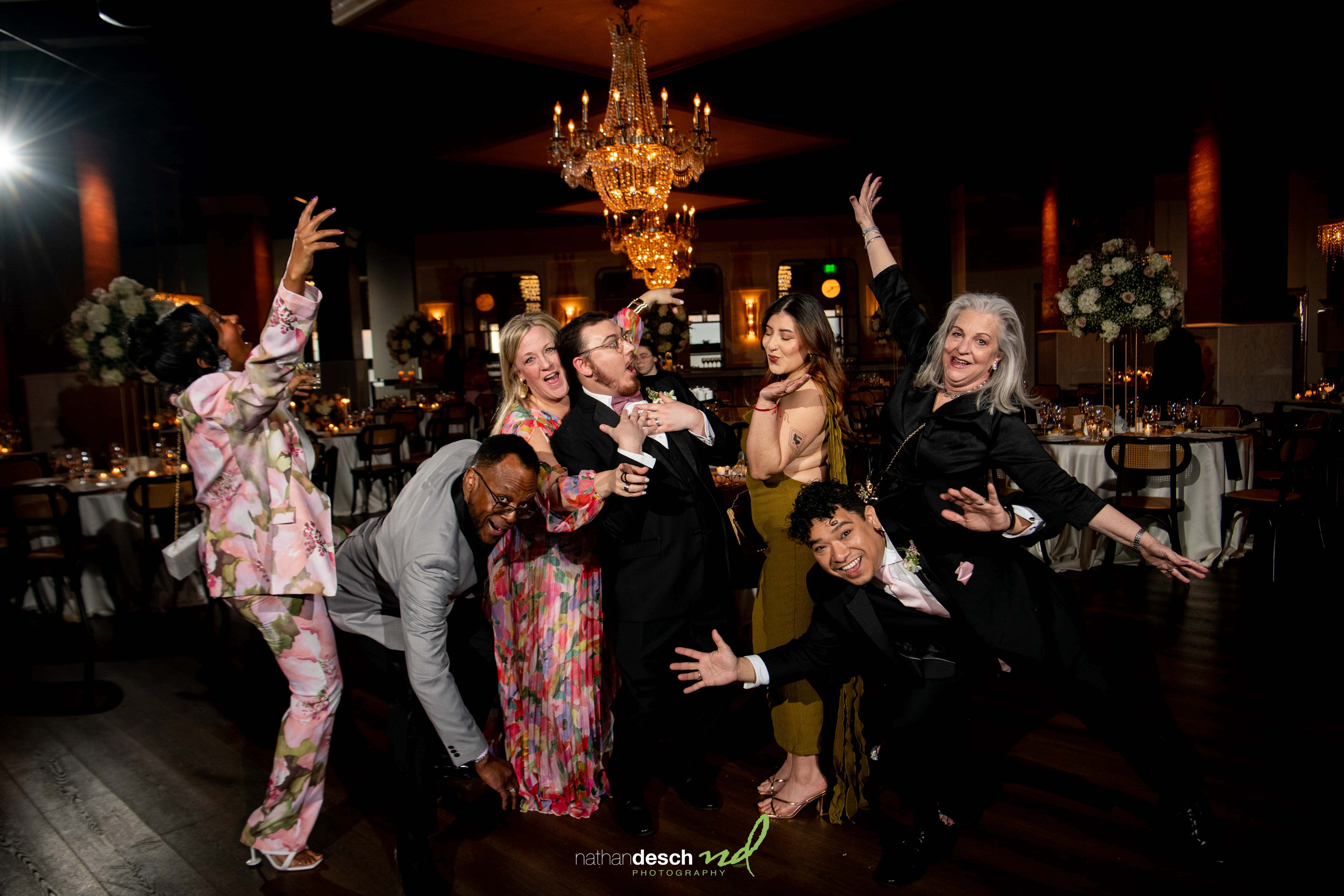 group photo at reception