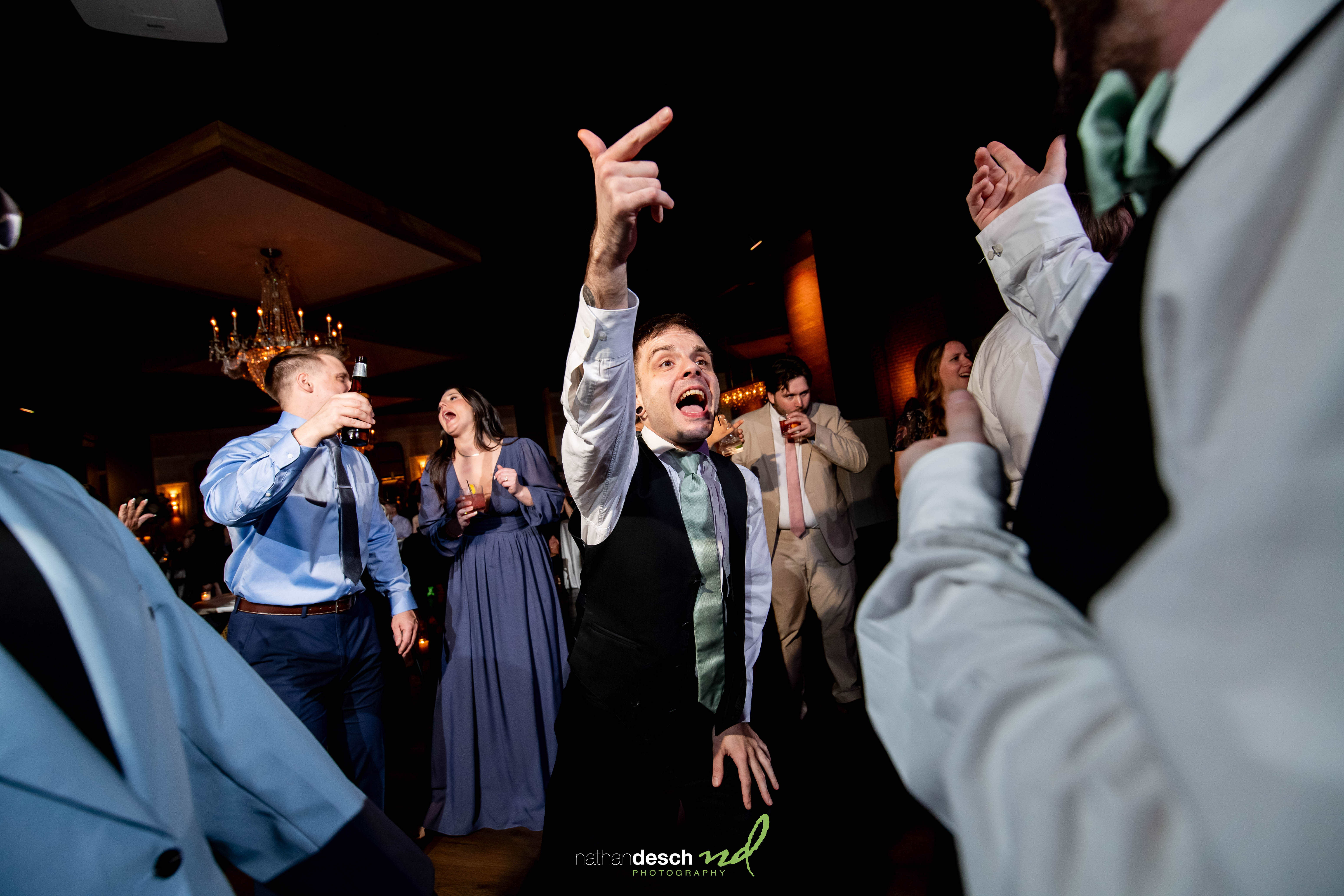 best man partying