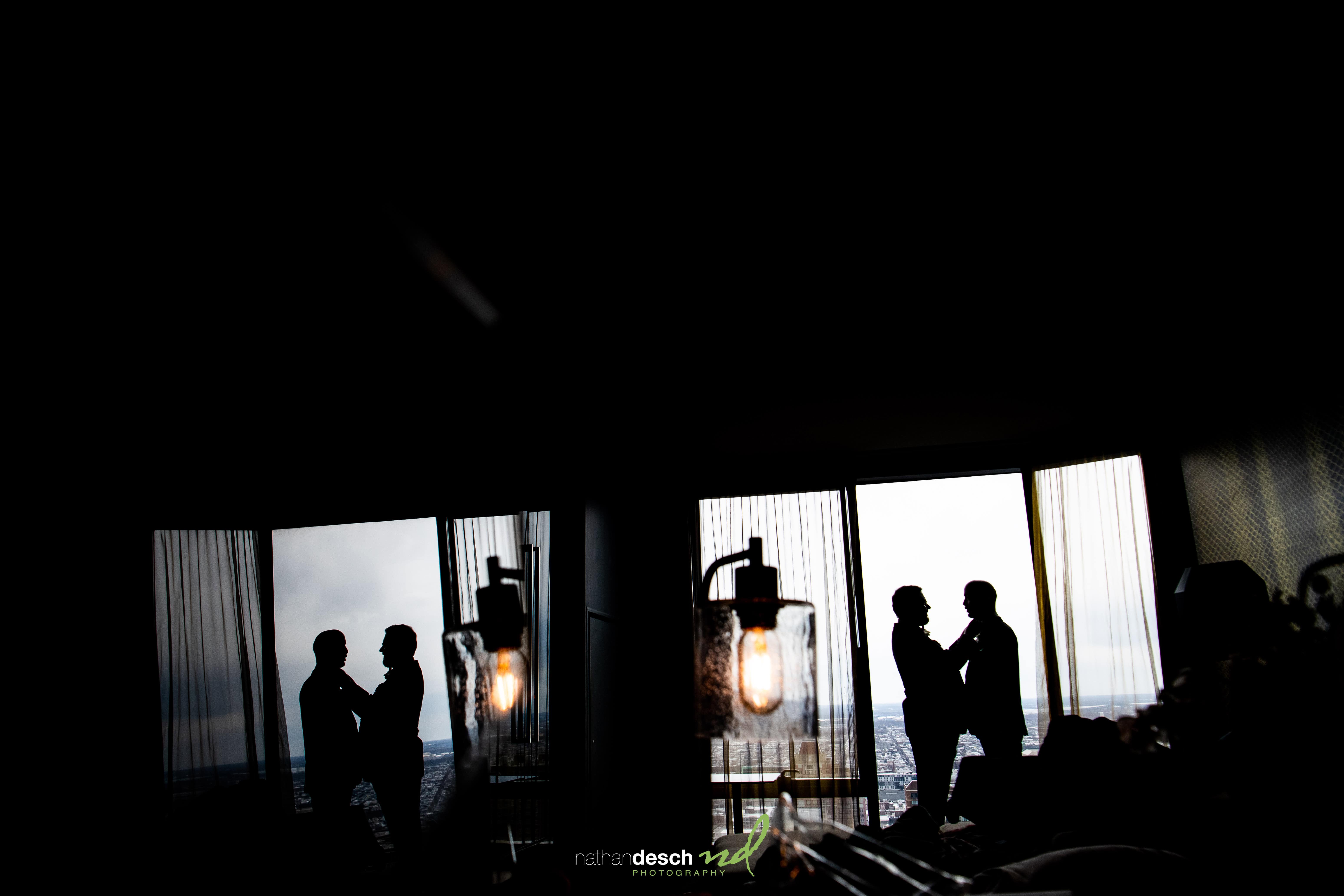 silhouette of couple