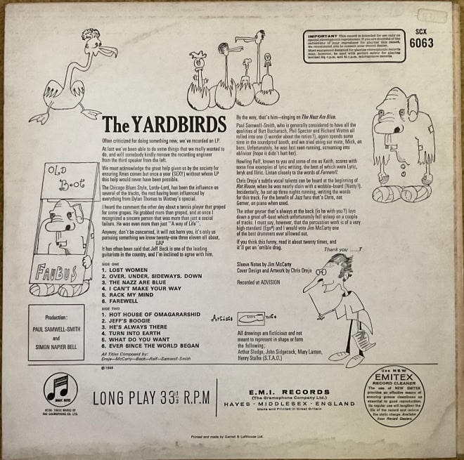 Yardbirds ‎– The Yardbirds - imagine 2
