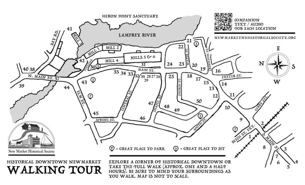Newmarket, NH walking tour map