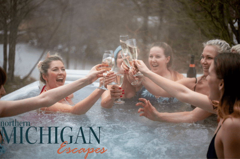 winter hot tub