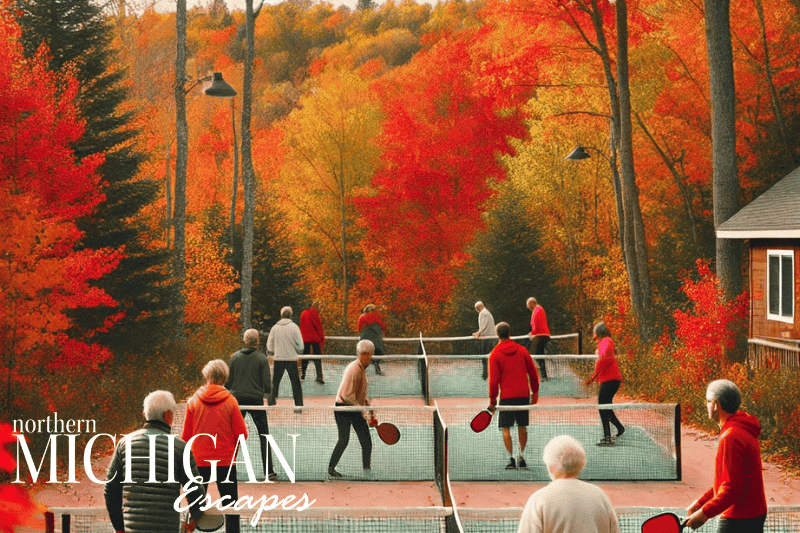 fall-themed pickleball image
