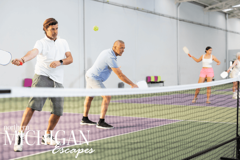 Indoor pickleball court in northern Michigan