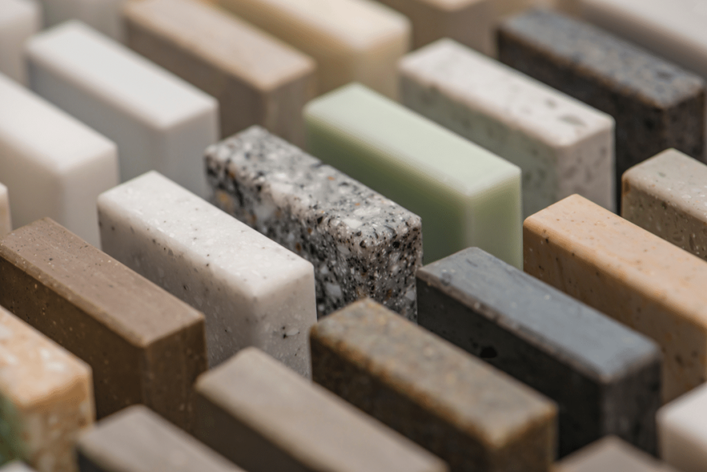 Selection of granite natural stone materials from O’Brien Cut Stone
