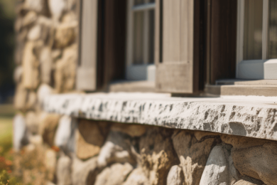 Handcrafted stone window sills available in various finishes