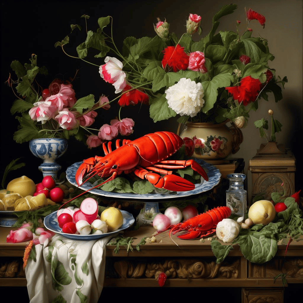 Still-life with Lobster and Radishes – Cagnaccio di San Pietro