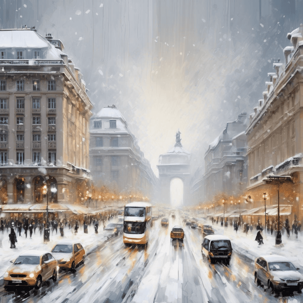 Avenue de l’Opera – Effect of Snow