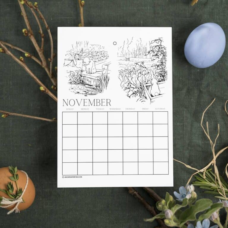 Peter Rabbit Calendar: Free Printable Fun for Kids!