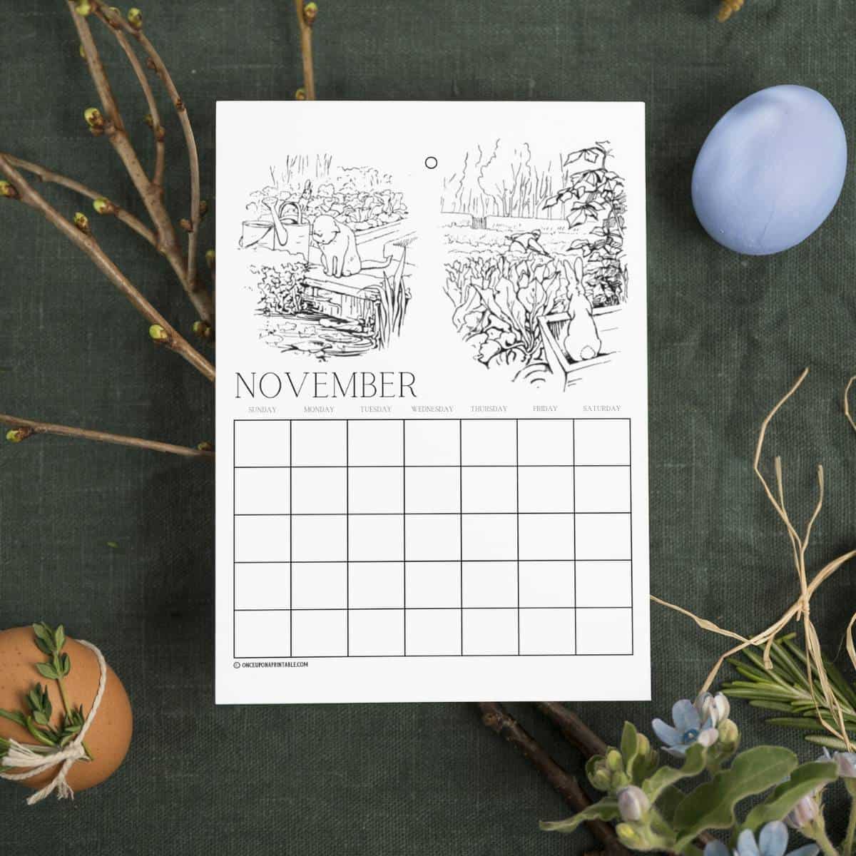 Peter Rabbit Calendar: Free Printable Fun for Kids!