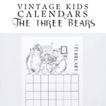 The three bears calendar coloring pages.