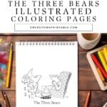 The three bears coloring pages.
