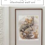 The illustrated art work of the tale of squirrel nutkin by beatrix potter.