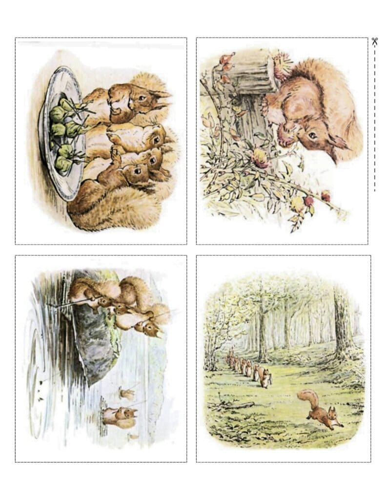 Squirrel Nutkin by Beatrix Potter illustrations from the Tale of Squirrel Nutkin.
