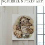 The illustrated art work of the tale of squirrel nutkin by beatrix potter.