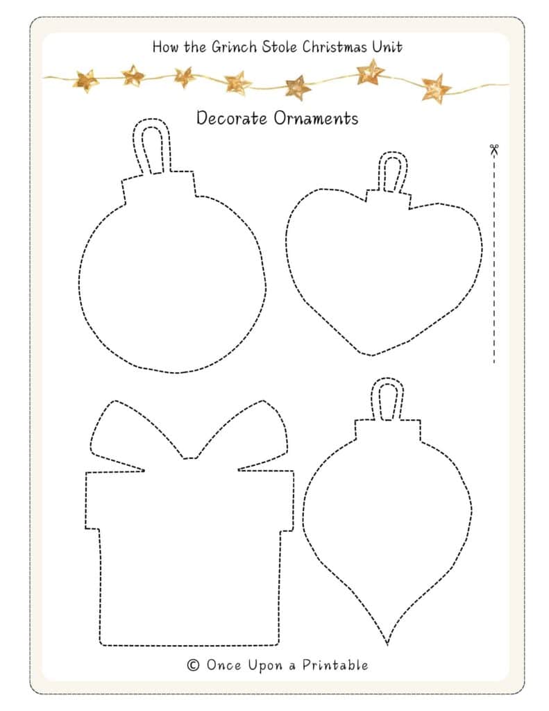 How the Grinch Stole Christmas worksheet unit study.