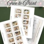 Nutcracker free printable story sequencing game printables with vintage-style watercolor graphics from the Nutcracker.