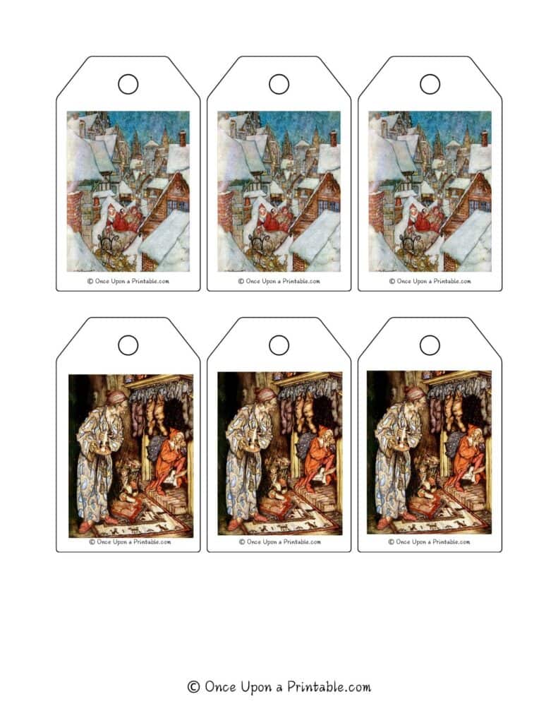 'Twas the night before christmas original illustrations in black and white and full color from Arthur Rackham.