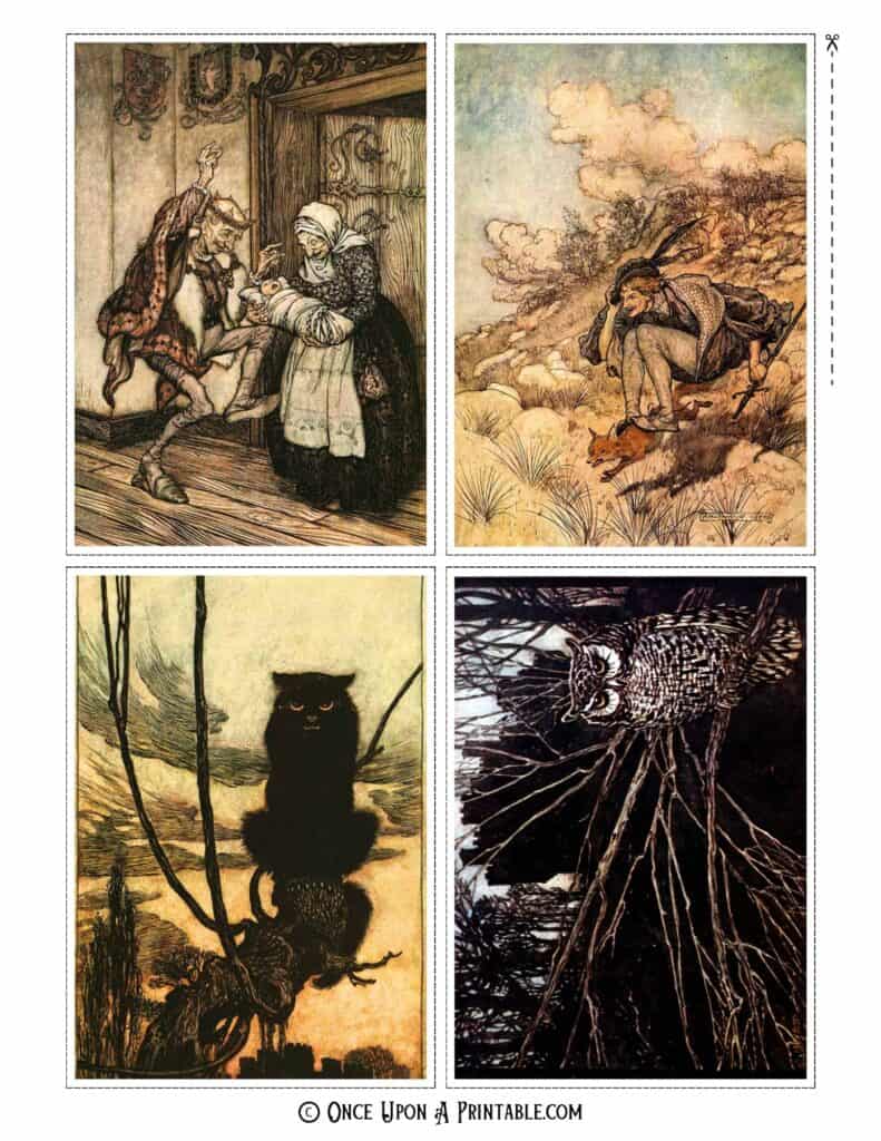 The Brother's Grimm illustrations by Arthur Rackham.
