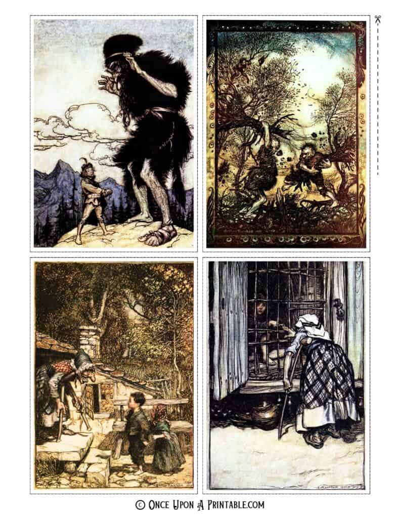 The Brother's Grimm illustrations by Arthur Rackham.