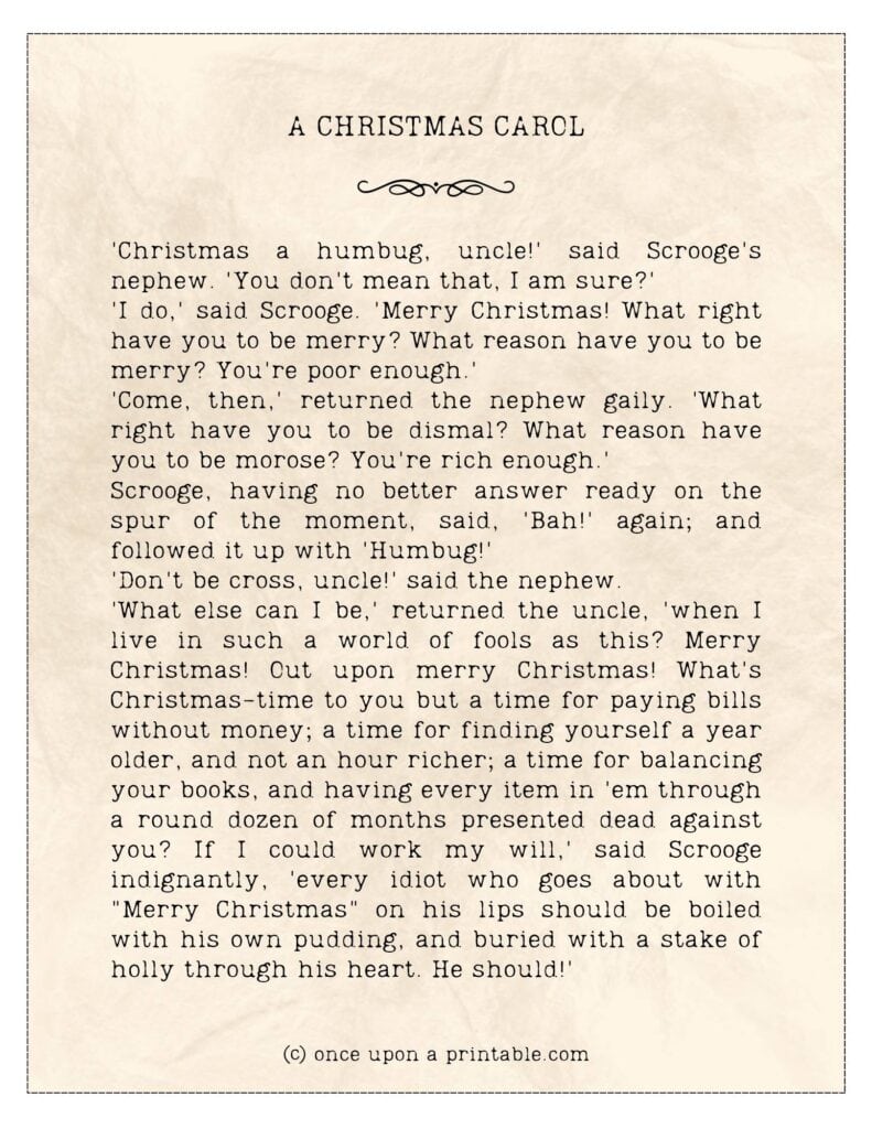 A christmas Carol wall art quotes.