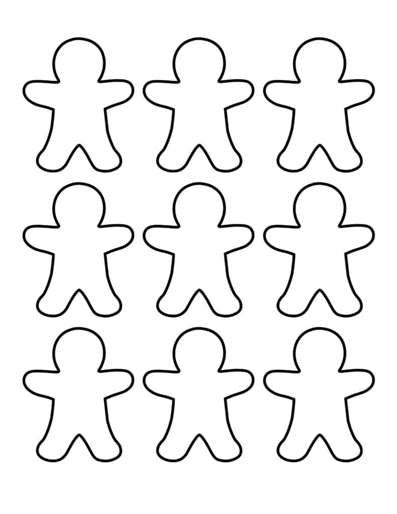 Gingerbread blank templates ornament size.
