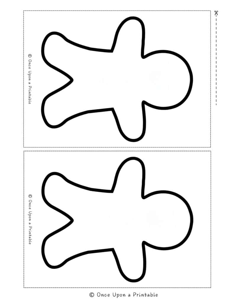 Mini size gingerbread man coloring pages.