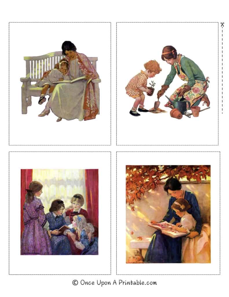Jessie Willcox Smith illustrations of Mothers and children from the magazine Good Housekeeping.