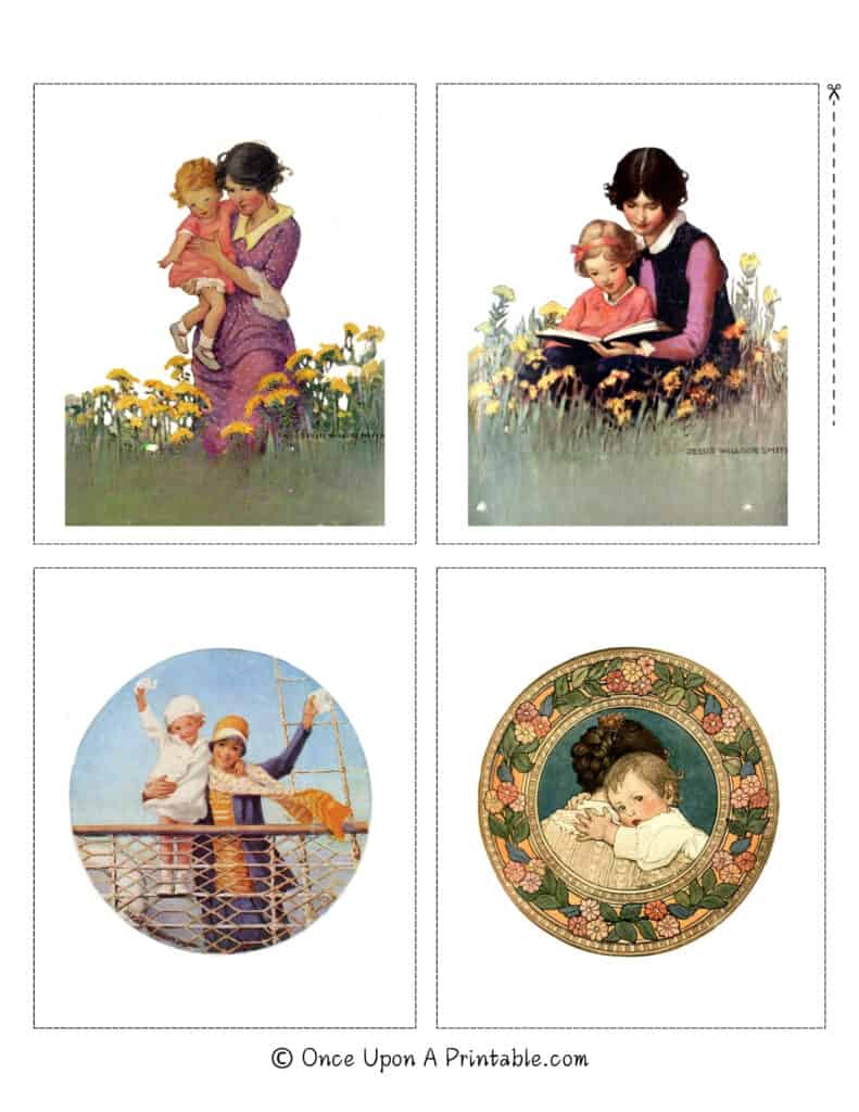 Jessie Willcox Smith illustrations of Mothers and children from the magazine Good Housekeeping.