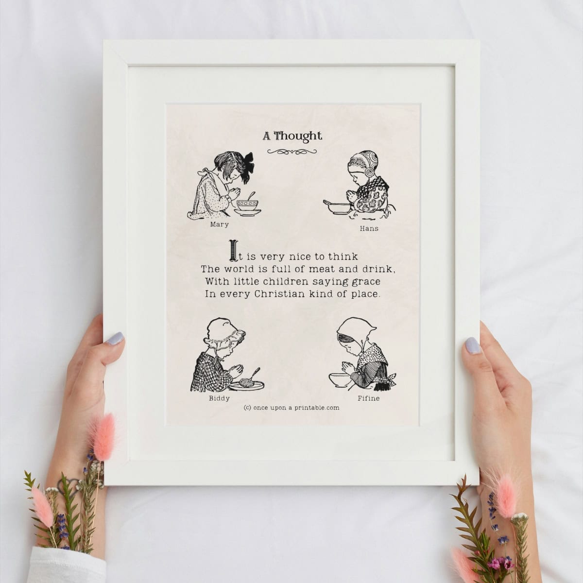 A Child's Garden of Verses poem "a thought" with illustrations by Jesse willcox smith.