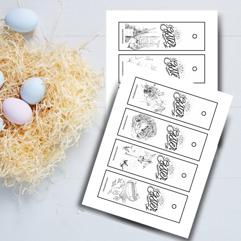 Easter activities for kids and adults with printable bookmarks with coloring for Peter Rabbit.