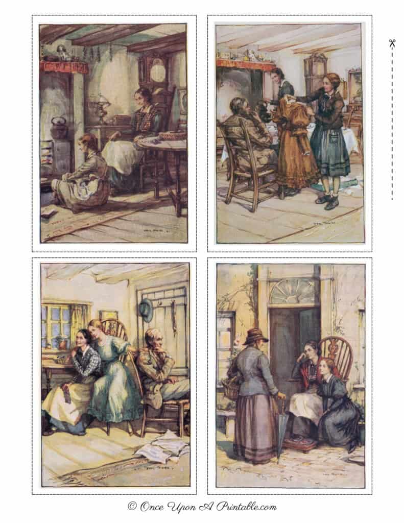 4 original illustrations of Anne of Green Gable by Sybil Tawse.