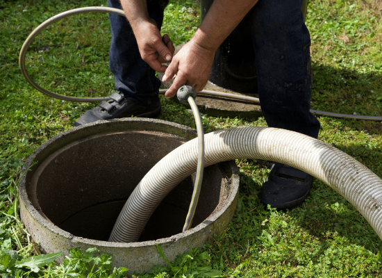 Routine maintenance on a residential sewer line