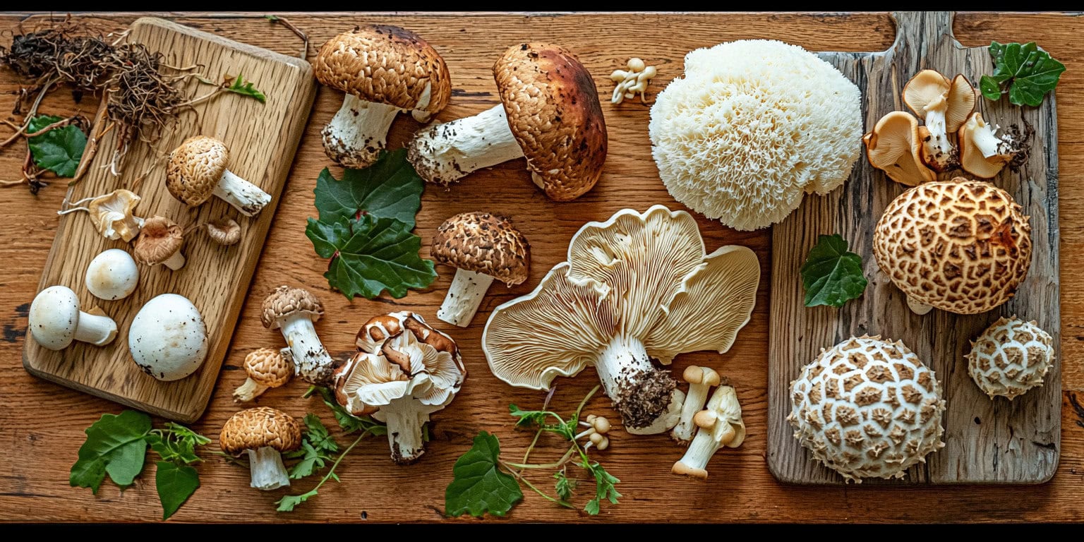 grzyby adaptogenne, Lion's Mane, Reishi, Cordyceps, zdrowie i wellness, odporność, suplementy diety, adaptogeny, grzyby lecznicze, naturalne superfoods