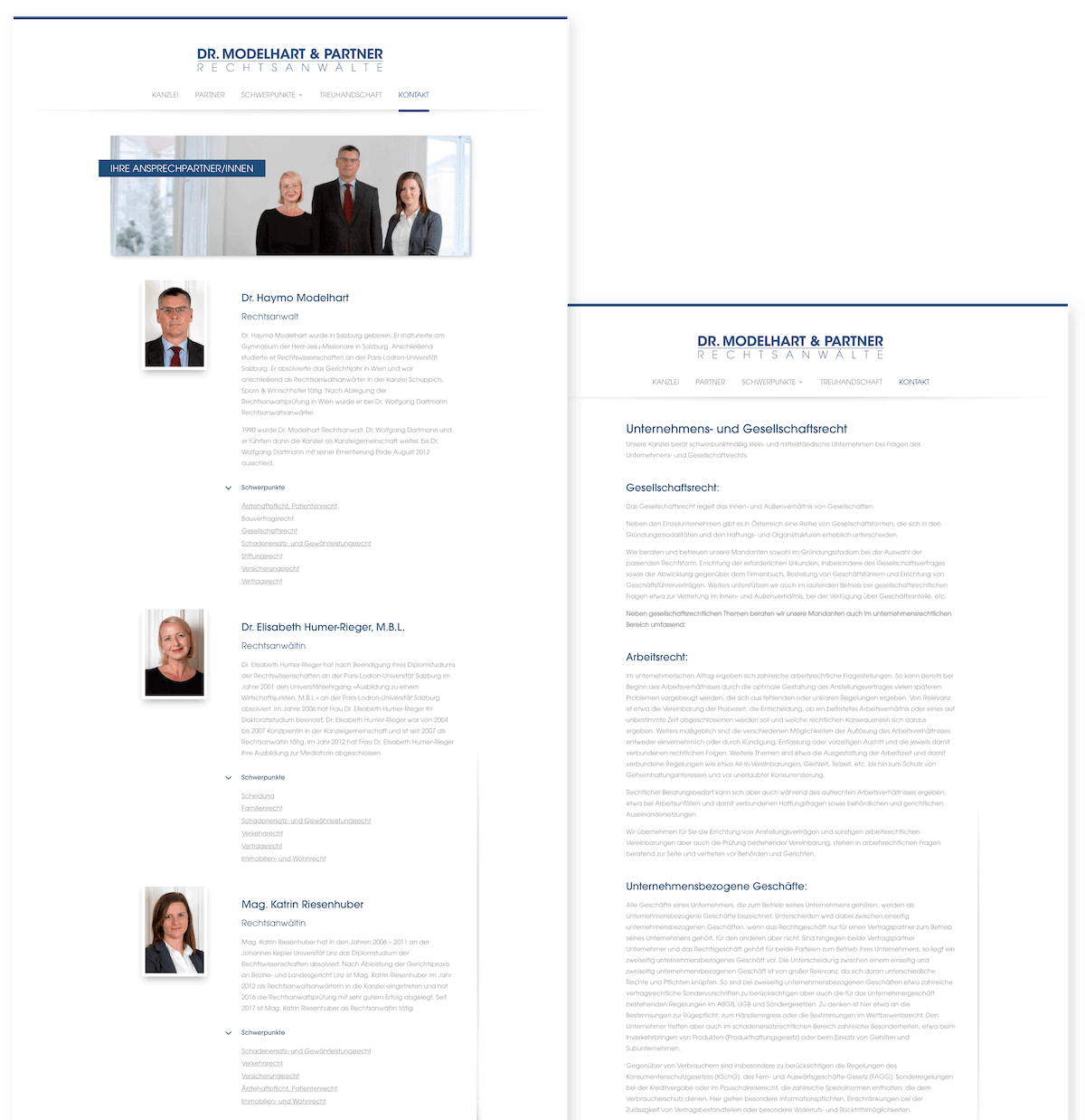 RA Modelhart Website Relaunch Typo3 zu WordPress
